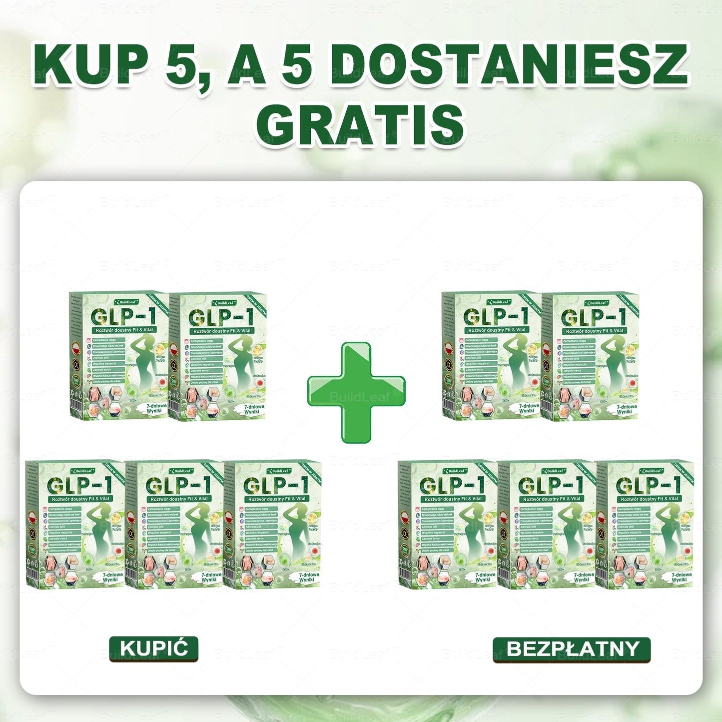 Oficjalny sklep Polska | ☘️☘️BuildLeaf® GLP-1 8-w-1 Fit & Vital roztwór doustny (Jednorazowe dziennie, widoczne zmiany w ciągu 7 dni) ✅ Otyłość, zdrowie sercowo-naczyniowe, cukrzyca, bezdech senny, zdrowie jelit, problemy ze stawami i inne.