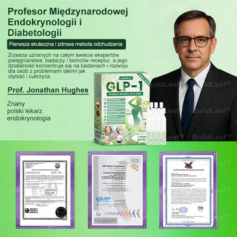 Oficjalny sklep Polska | ☘️☘️BuildLeaf® GLP-1 8-w-1 Fit & Vital roztwór doustny (Jednorazowe dziennie, widoczne zmiany w ciągu 7 dni) ✅ Otyłość, zdrowie sercowo-naczyniowe, cukrzyca, bezdech senny, zdrowie jelit, problemy ze stawami i inne.